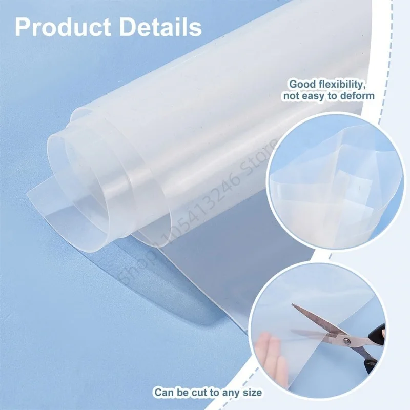Temperature Resistance Translucents Silicone No Peculiar Water Proof Anti-slip DIY Shock Absorption Silicone Pads Thick 1/2/3mm