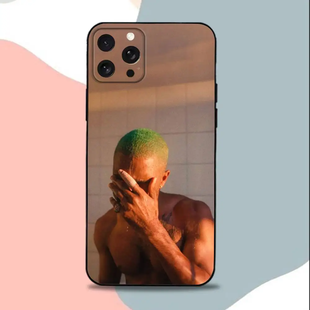 F-Frank – coque de téléphone Singer OceanS, étui noir en Silicone souple pour iPhone 15,13,16,12,11,17,14,Plus,Pro,Max,XS,XR,X,SE,Mini