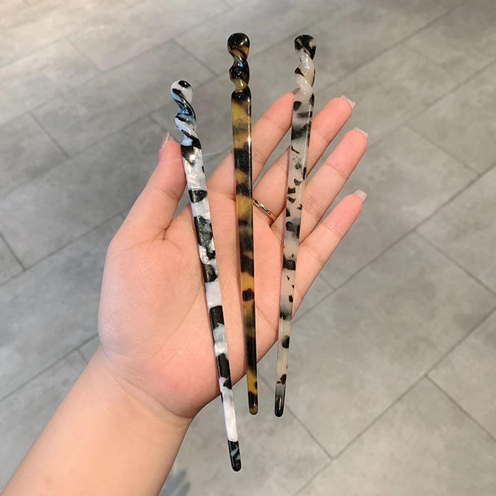 

2Pcs Hairpin Headdress Ancient Style Stick Updo Bun Female Accessory Hairstyling Tools Hair Care Delicate Match