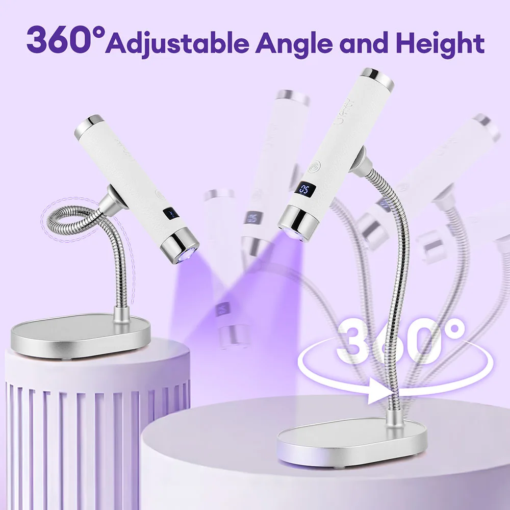 مصغرة الأشعة فوق البنفسجية LED مسمار مصباح سطح المكتب يده تجفيف ضوء مسمار الفن حامل مصباح جيل للأظافر البولندية سريعة الجافة مسمار الفن مجفف مانيكير أداة #4