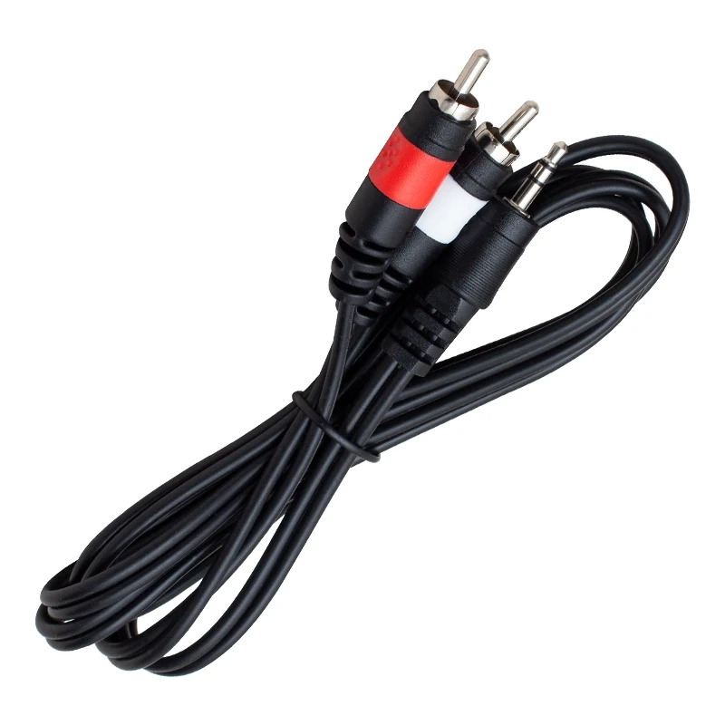 POWERMASTER PM-4283 2 RCA MALE + 3.5 MM STEREO MALE 1.5 METERS 1. QUALITY CABLE