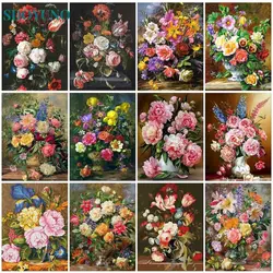 SDOYUNO 5D Diamond Painting Flower Diamond Mosaic Kit Rhinestone Embroidery DIY Full Round Drill Cross Stitch Home Decor Gift