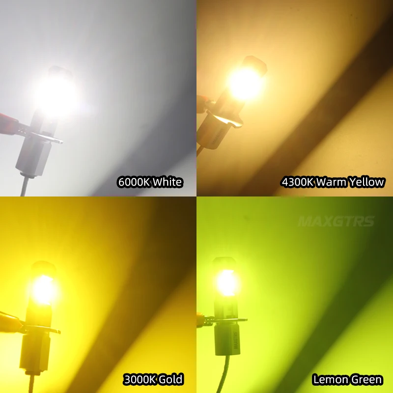 MAXGTRS 2x H3 LED Car Headlight Fog Light Bulb Fanless Daytime Running Light No Polar H3 Car Driving Lamp Super Bright DRL 24V - view 6