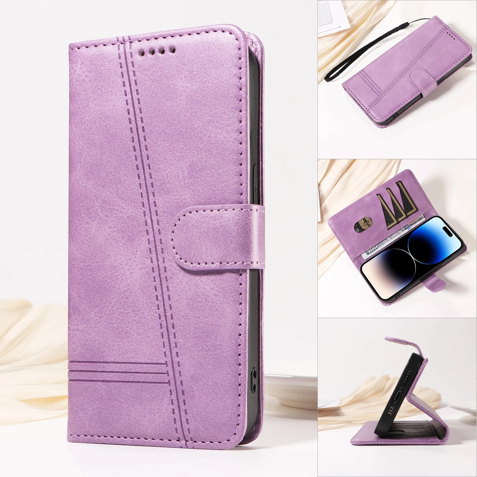Premium Leather Flip Case for iPhone 14 Pro Max