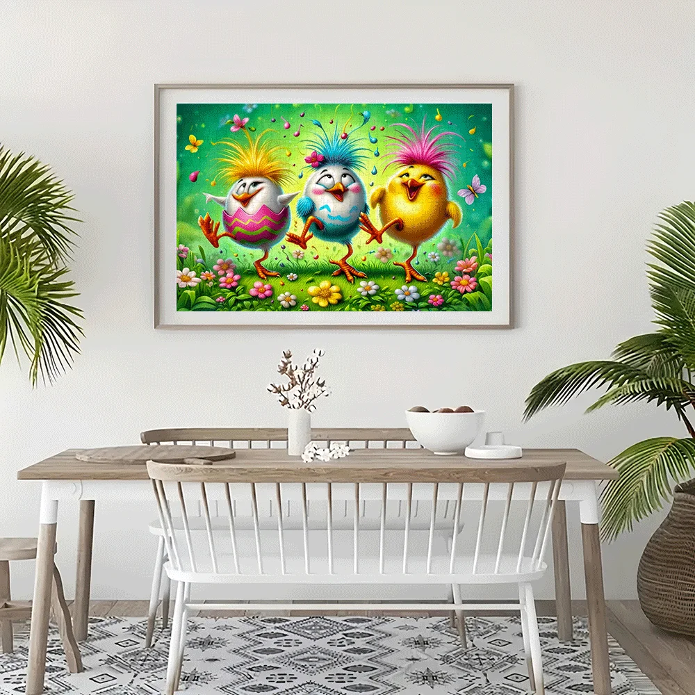 Chick, Easter Elements Paper Puzzle 1000pcs Large Jigsaw Toy Adult Game Gift Family Interactive Puzzle DIY Home Decor Brain Ch