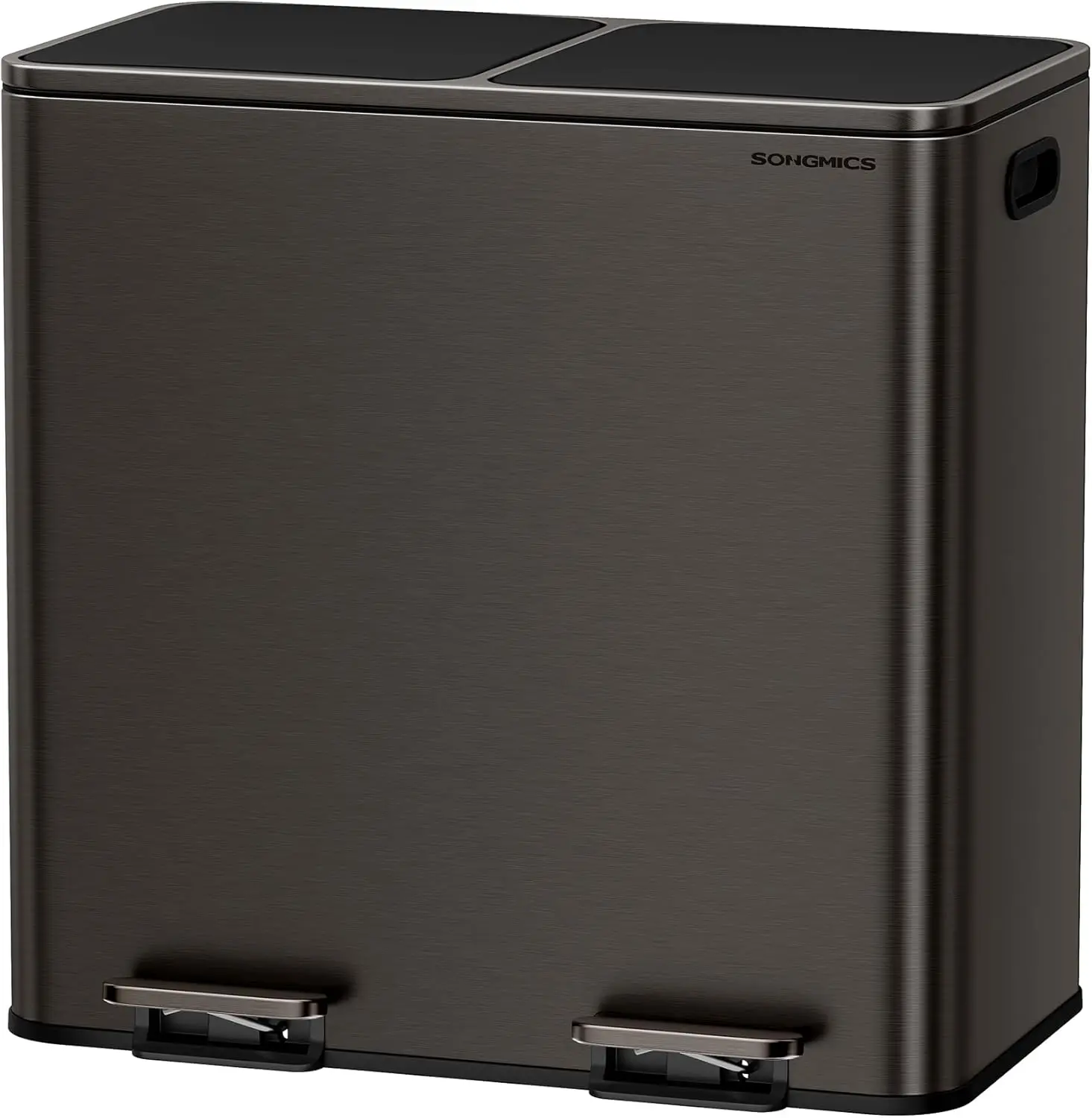 

Кухонное мусорное ведро с двумя отделениями, 2 x 10,6 галлонов, со съемными контейнерами и крышкой с плавным закрыванием, цвет серый сланец