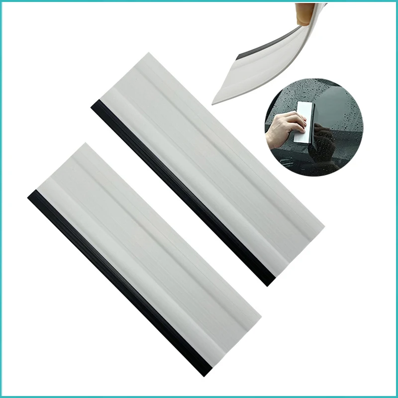 2Pcs Car Window Tint Installing Scraper 6 Inch Block Squeegee with Soft Black Rubber Edge Car Vinyl Wrapping Application Tool