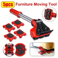 Heavy Duty Furniture Mover Set - 5pcs Multipurpose Roller Sliders for Effortless Lifting & Moving, Hardwood Floor Protector