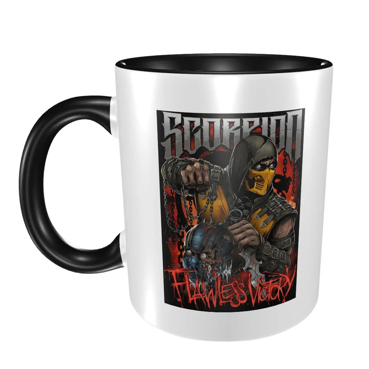 Scorpion Game Mortal Kombat Victory Mug Funny Ceramic Coffee Cups Tea Mugs Milk Cup Drinkware Gifts for Friends