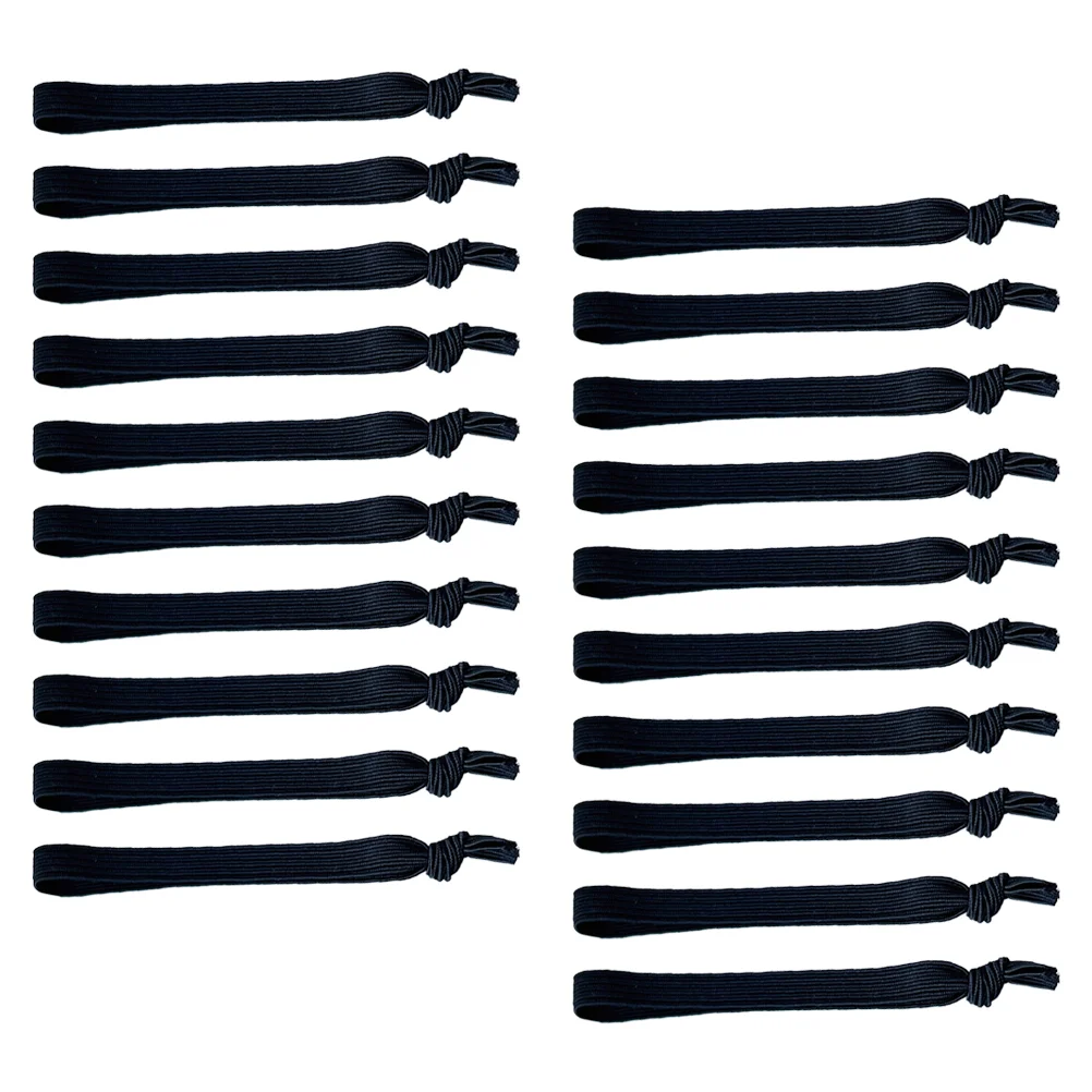 

20 Pcs Men's Hair Band Seamless Ponytail Holders Hairbands Elastic Ties for Women Knotted Ribbon Scrunchies Vintage