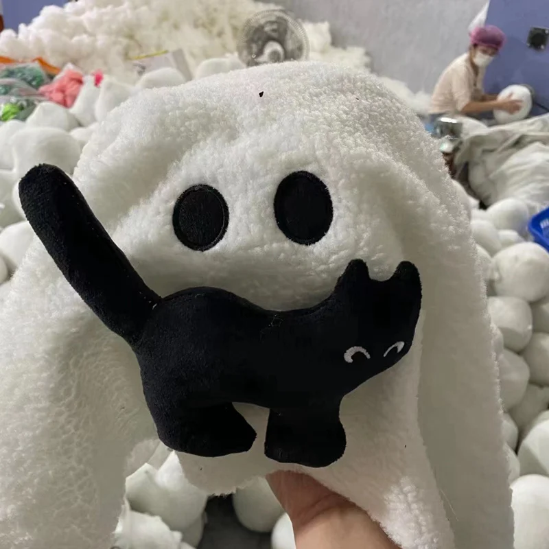 

Halloween Ghost Plush Festive Decorations Doll White Cat Pumpkin Bat Toy Pillow Cushion Soft Gift For Children