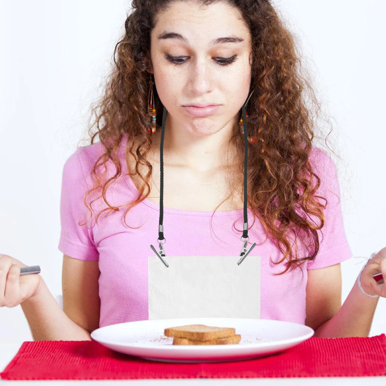 Набор из 3 регулируемых зажимов-держателей для салфеток/нагрудников для взрослых и пожилых людей