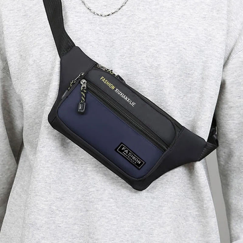 Bolsa quadrada neutra para homens e mulheres, versátil para fins especiais, adequada para viagens de negócios, bolsa de peito.