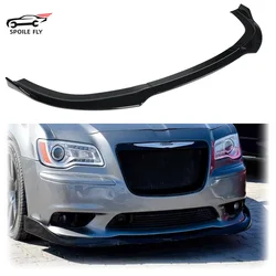 3X 2012 To 2014 Car Front Bumper Lip Splitter Spoiler Diffuser Guard For Chrysler 300 SRT8 Carbon Fiber Look&Black ABS Kit