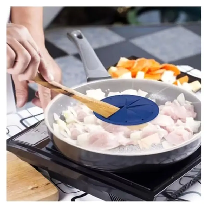 A21F-Transparent Electric Hand Mixer Splash Guard Cover Anti Splatter Shield Lid Flexible Silicone Center Ring For Mixing 5Pc