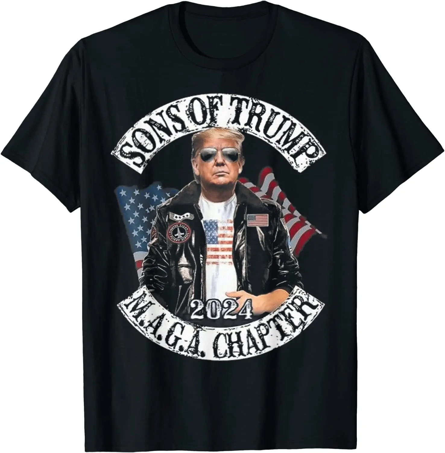 Sons of Trump MAGA Chapter 2024 President Donald Trump T-Shirt New 100% Cotton O-Neck Short Sleeve Summer Casual Mens T-shirt