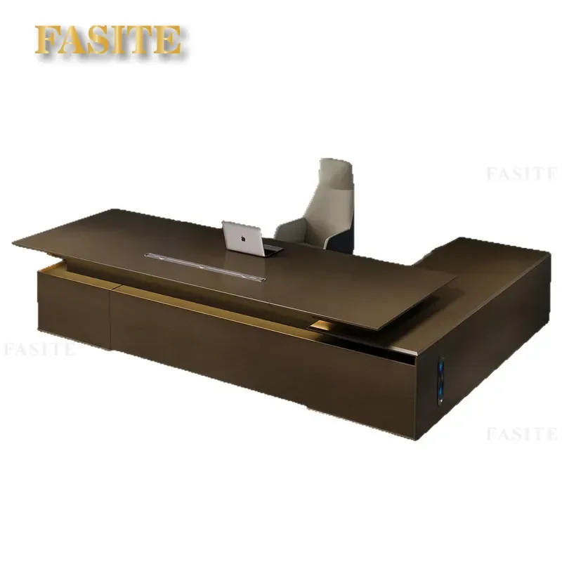 For Desk Office Furniture Big President Manager Supervisor Minimalist Light Luxury Executive Workstation