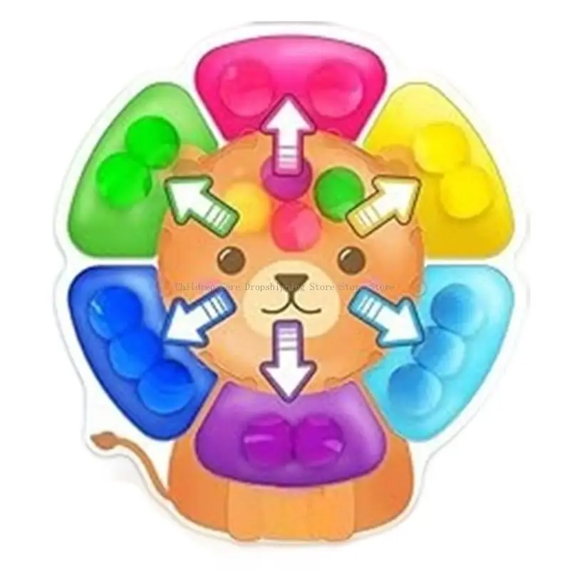 Les lions arc-en-ciel façonnent jouet des couleurs sensorielles pour les enfants réduction l'anxiété parent