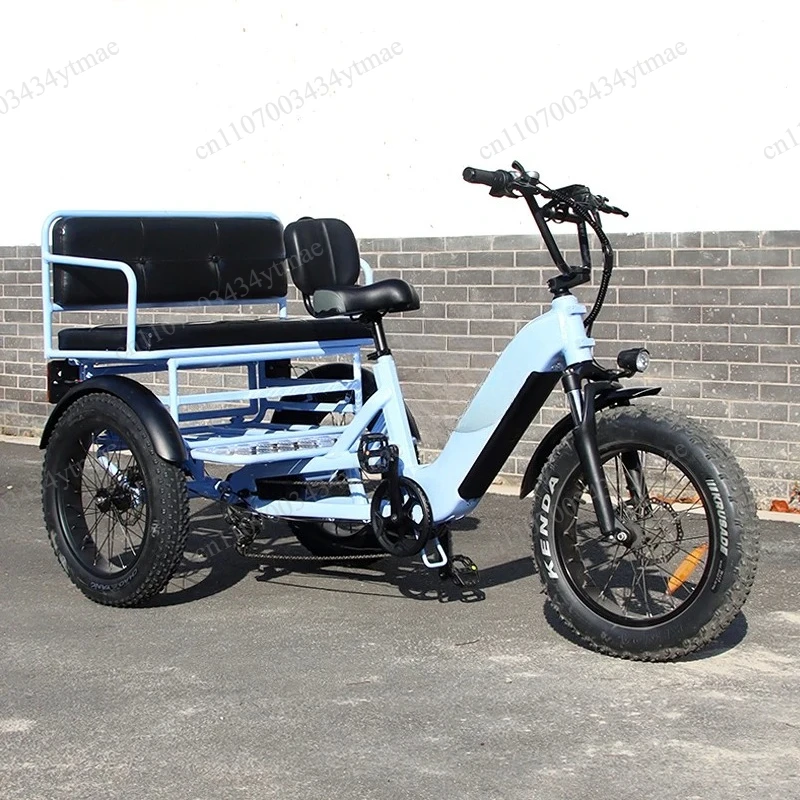 4.0 Inch Fat Tire Bicycle Beach Snow Adult Bike With Passenger Seat Elderly Comfort Cycling Bike