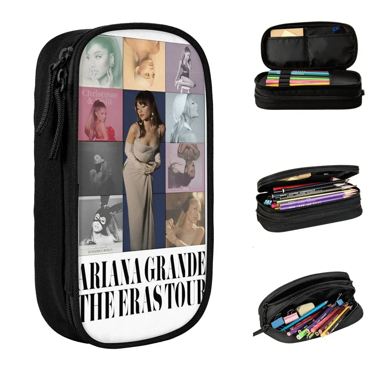 

Arianas Grands Pop Singer Pencil Case Classic Pen Holder Bags for Student Big Capacity Students School Cosmetic Pencilcases