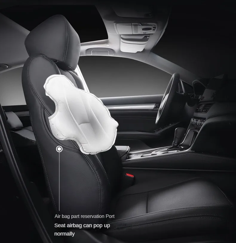 Fundas de asiento de coche con reposacabezas para Honda Accord, 9a generación, 2014, 2015, 2016, 2017, almohada de soporte para el cuello y la cintura