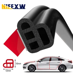Auto Double Layer Sealing Sticker Car Door Rubber Seal Strips Door Trunk Sound Insulation Weatherstrip L-type Noise Seal Strip