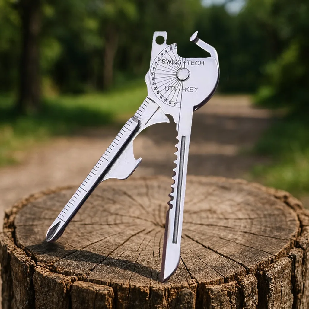 

Utili Key Shape Mini Multi Tool Multipurpose Knife Opener Screwdriver Ring Keychain Pocket Survive Edc Gear Utility Pocket Kit