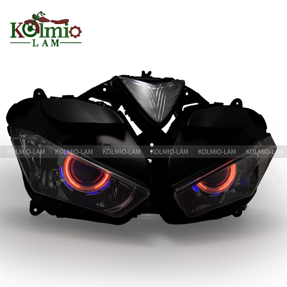 Fit For 2013 - 2018 Yamaha YZF-R25 YZF-R3 Motorcycle Headlight Demon Angel Eye HID Projector Head Light YZF R25 R3 2014 2015