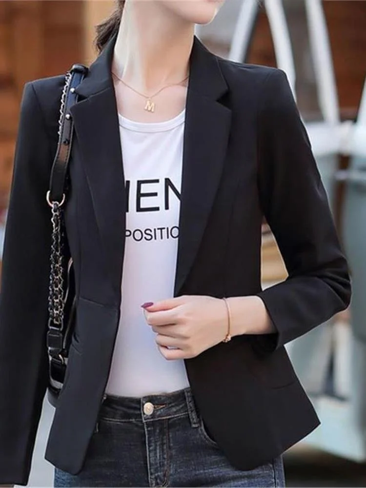 

Офисная одежда Slim Fit Casual Sle, женская весенне-осенняя тонкая длинная длина Sve ort Faionable Jaet Busin