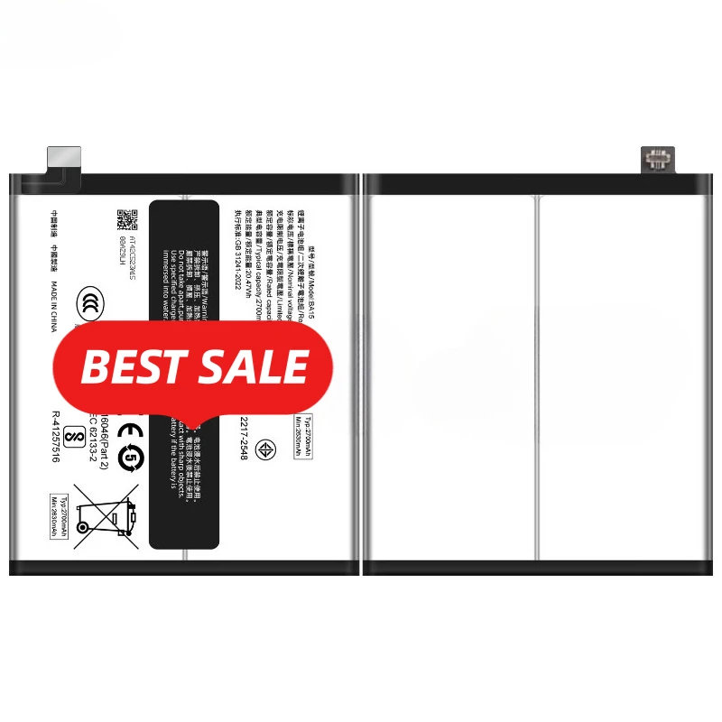 BA15 for VIVO X100 Pro/V2324A/V2309 Phone Battery 0 Cycle High Quality High Capacity Replacement Bateria Grade A Cell with Tools