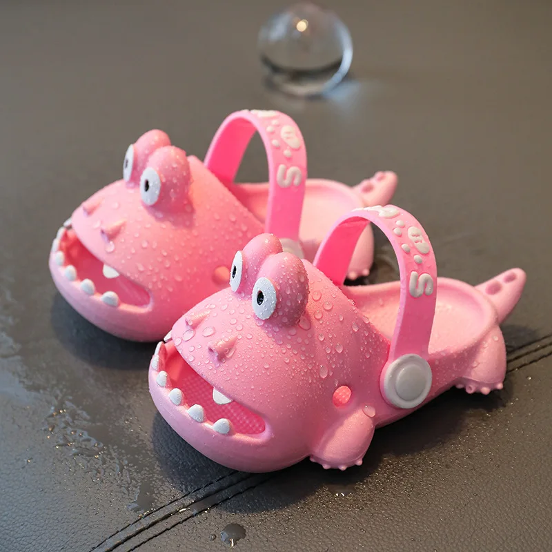 Pantuflas-Pantoufles coordonnantes pour enfants, sandales d'été pour garçons et filles, chaussures de maison mignonnes, tongs à la mode