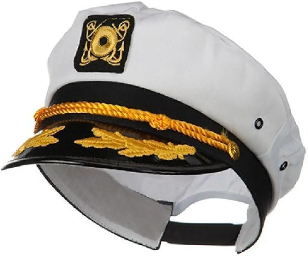 Men Women Captain's Yacht Sailor Performance Party Hat Snapback Adjustable Sea Baseball Cap Navy Costume Accessory