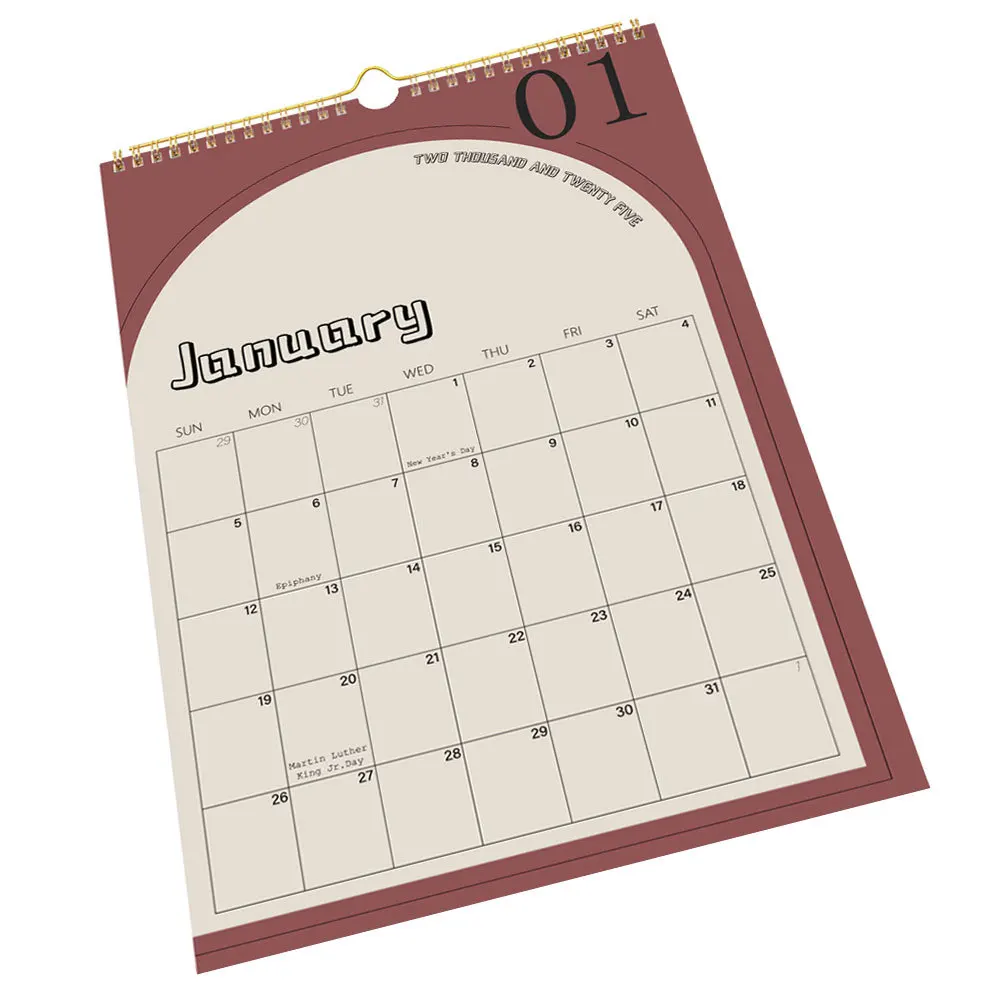 Cute Wall Calendar Decorative Planner English Family for Home Daily Schedule