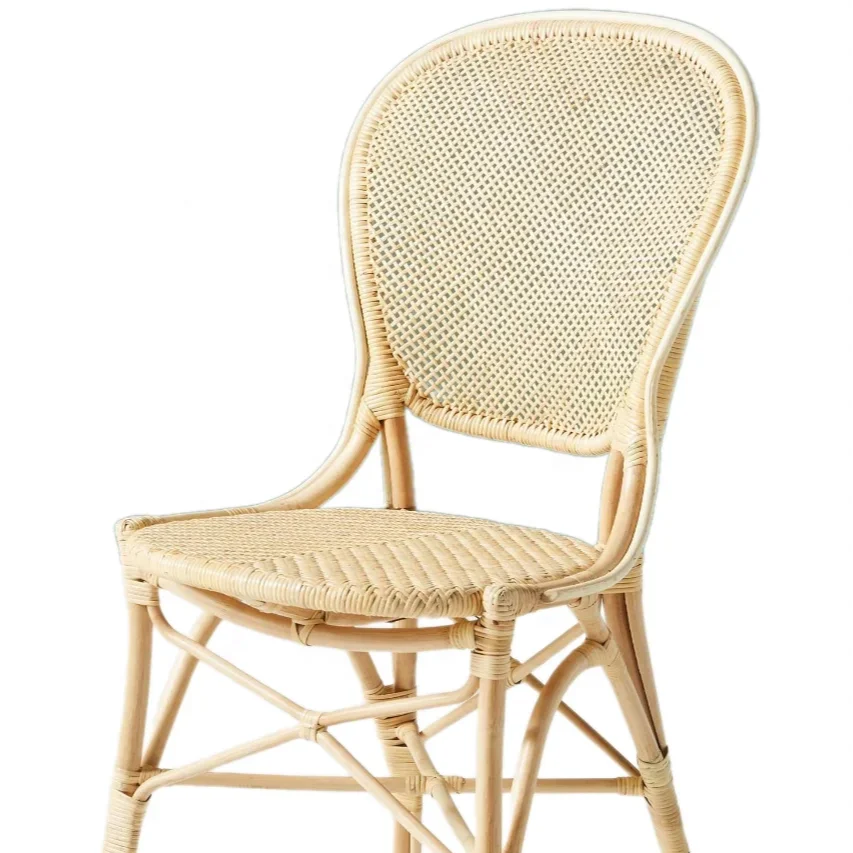 

High-quality rattan chair Modern Latan outdoor metal stacking dining chair Garden Peacock rattan chair