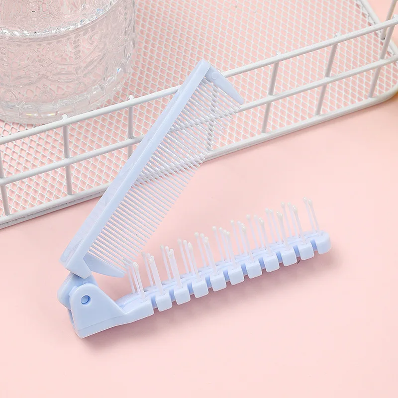 1Pcs Simple and Anti Static Plastics Portable Home Outdoor Hair Comb for Hair Accessories Multi Color Folding Hair Comb