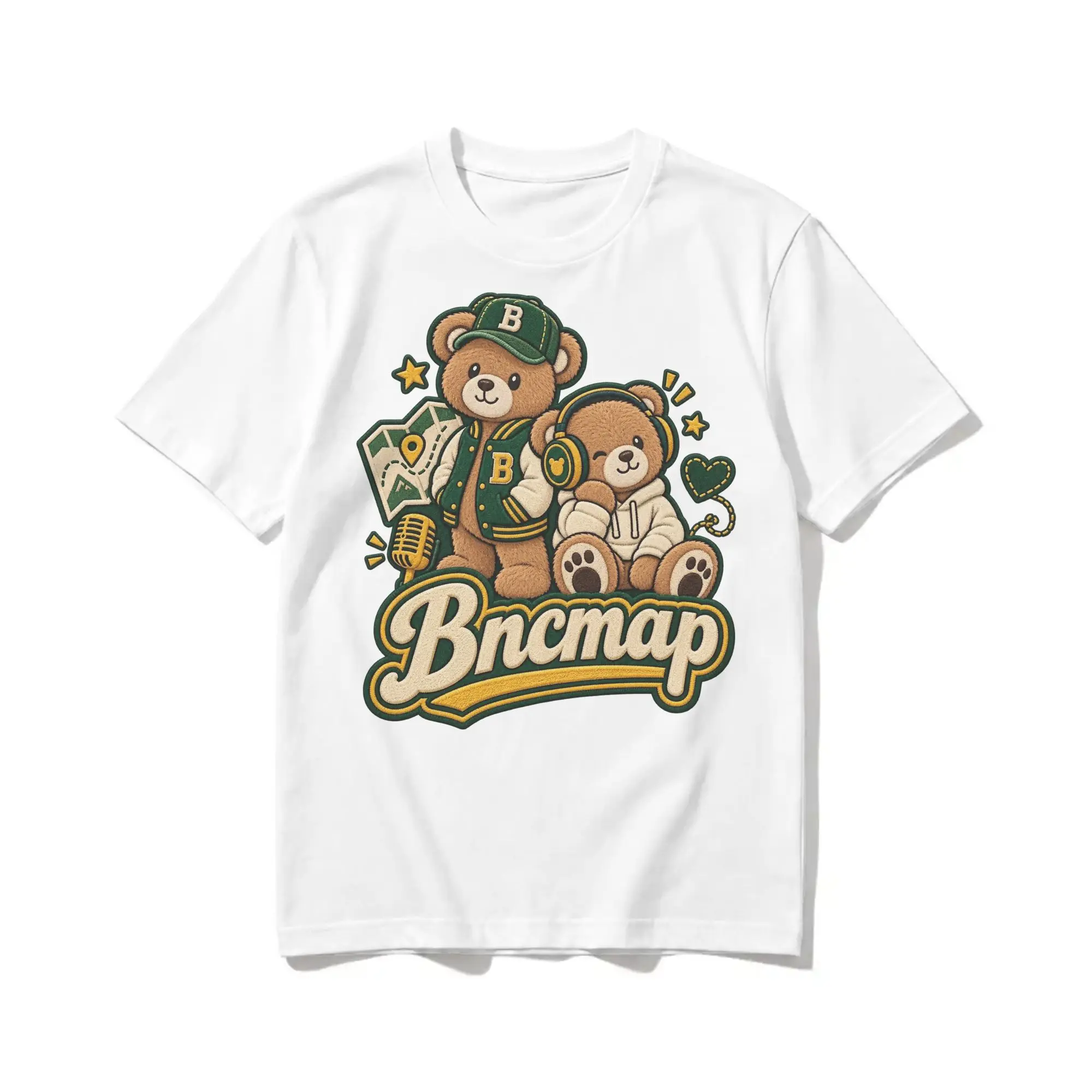 Bncmap Cute Teddy Bear T-Shirt Men Women Brooke & Connor Casual Cotton Tees Crew Neck Short Sleeve T Shirt 4XL 5XL 6XL Tops