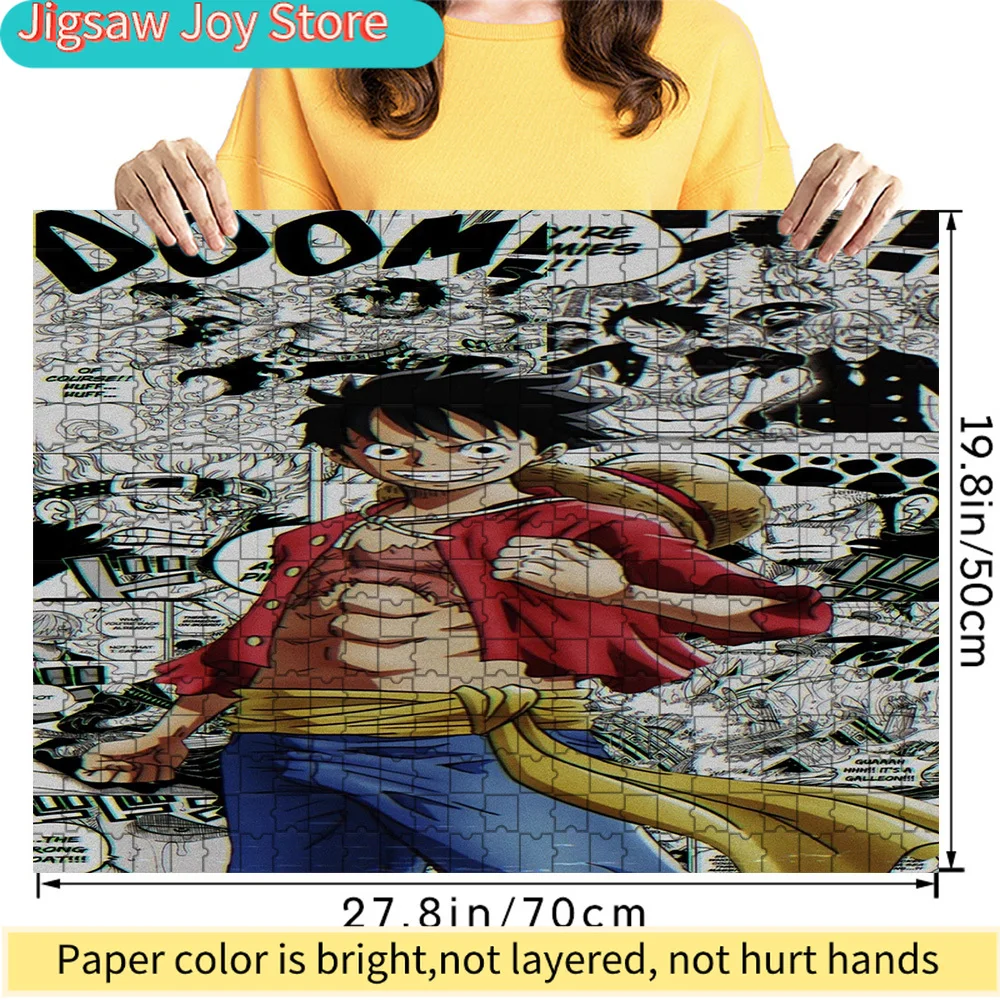 

Коллекционный пазл-картина по манге One Piece: Монки Д. Луффи, сцена с коллажем, аниме-персонаж в соломенной шляпе, капитан, коллекционный предмет