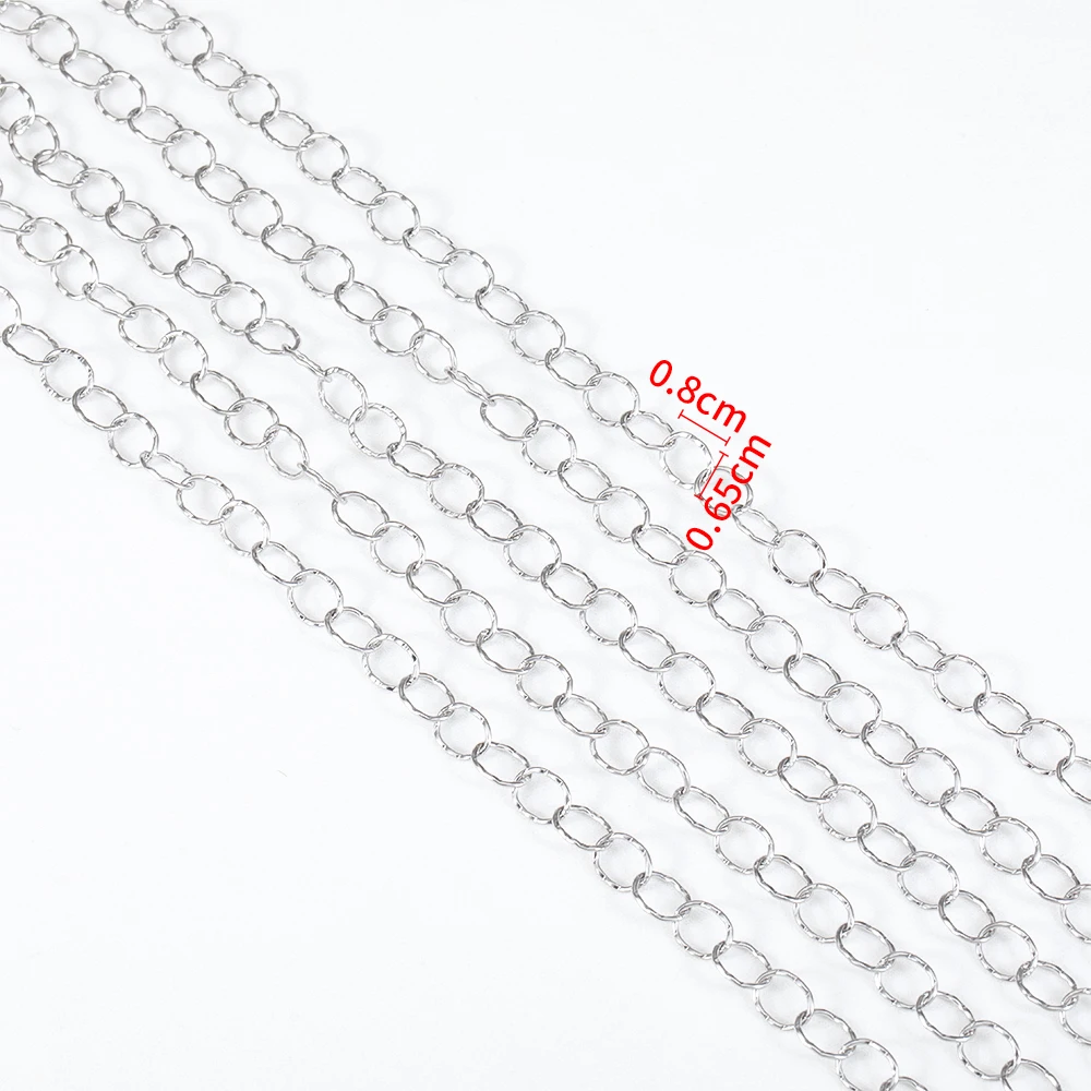 1 متر بندقية أسود اللون الفولاذ المقاوم للصدأ دائرة كبيرة تويست سلسلة تنقش ربط سلاسل ل عقد دي اي واي سوار النتائج مجوهرات #6