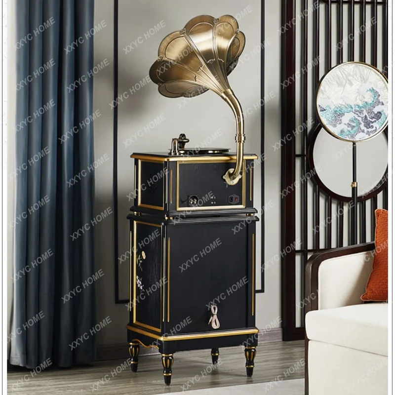 

Antique Painted Vinyl Record Player Living Room Home Retro Film Record Player