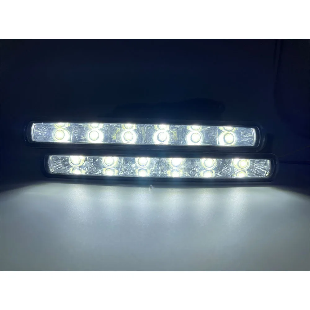 Car Daytime Running Light COB White LED Bar Lamp Universal Model Design A Pair 182X40X22.5mm 6W