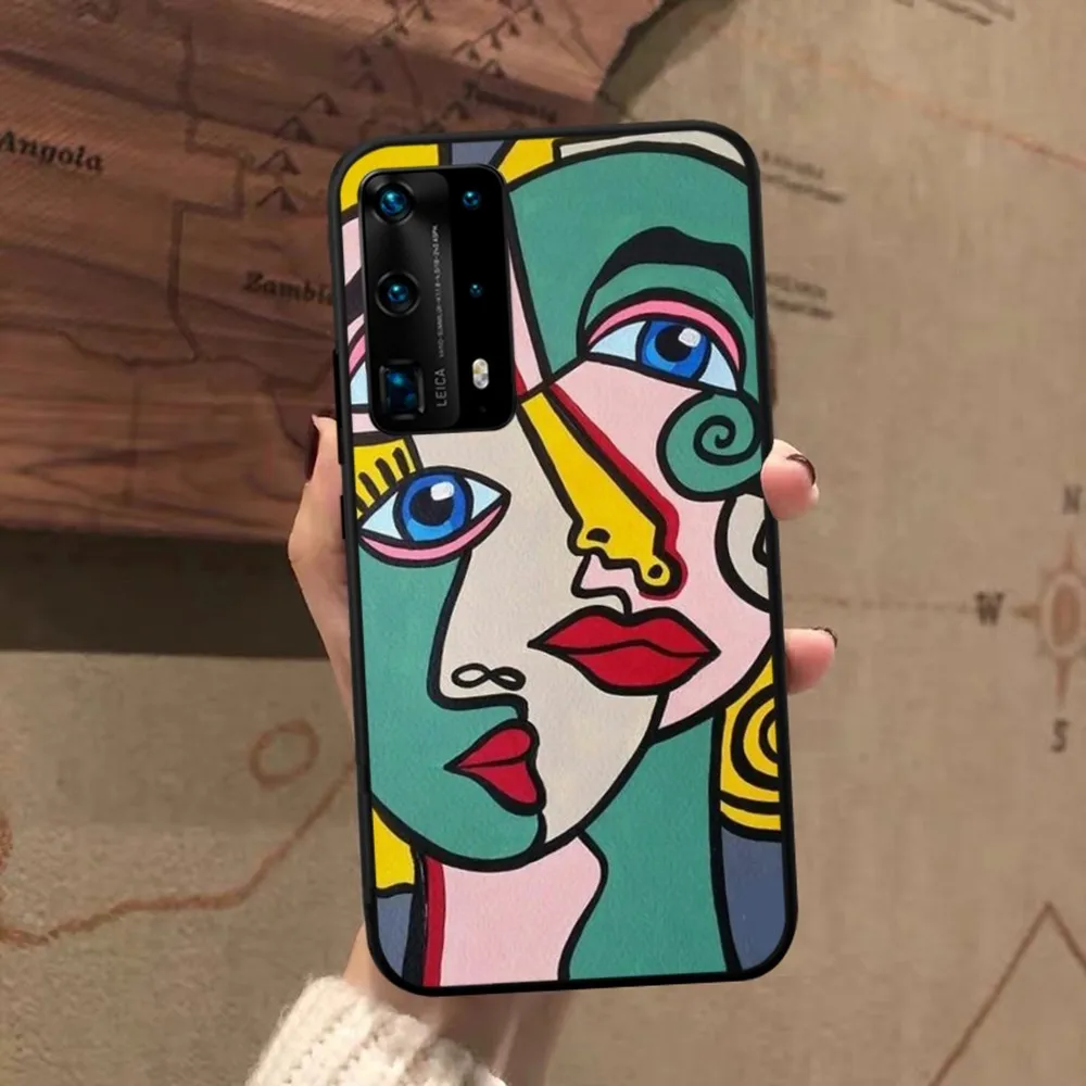 Picasso Abstract Art Painting Phone Case For Huawei P 8 9 10 20 30 40 50 Pro Lite Psmart Honor 10 lite 70 Mate 20lite