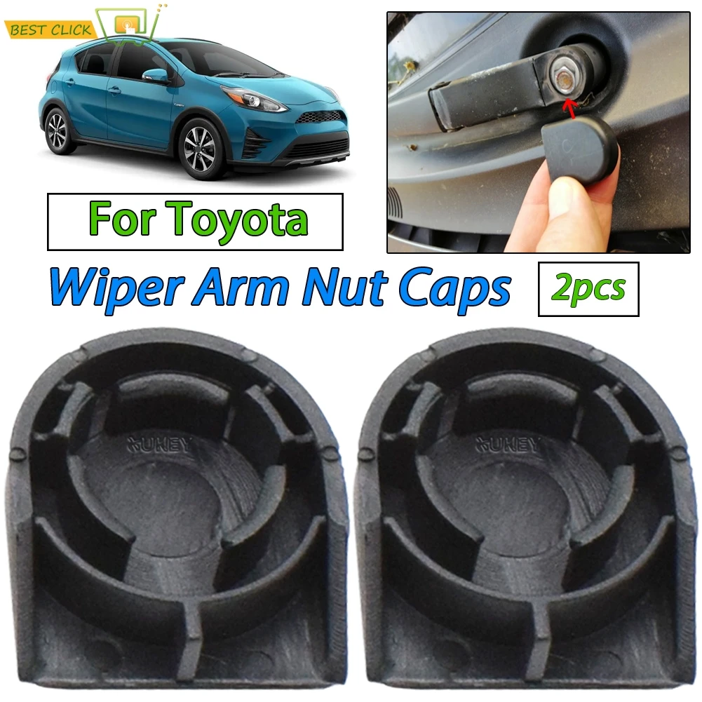 2X OE# 85292-AA010 Car Windscreen Wiper Arm Nut Cap Bolt Cover For Toyota Camry RAV4 Celica T230 Scion Prius XW20 XW30 Sienna
