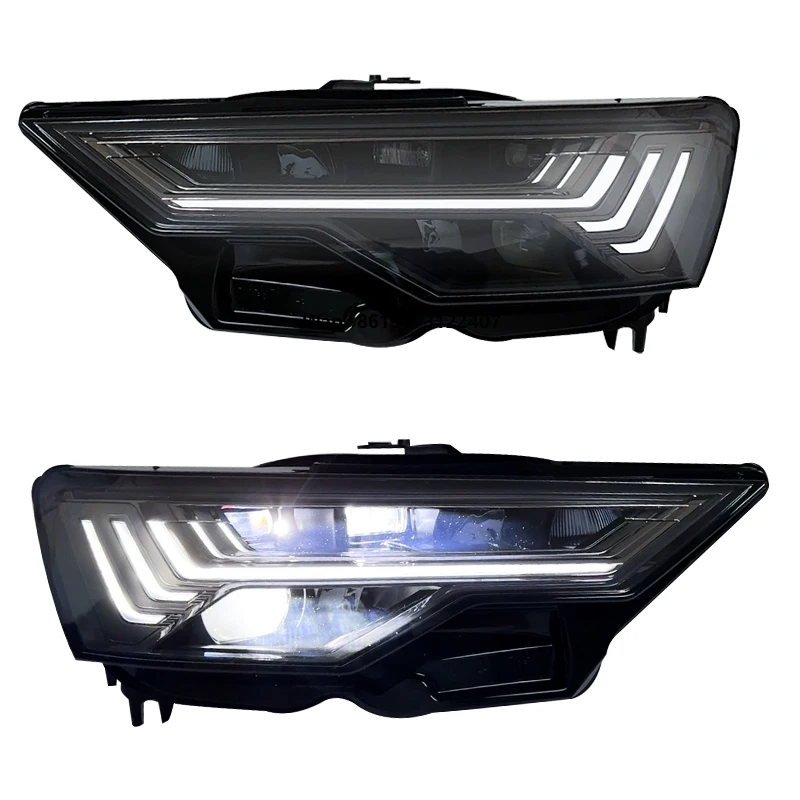 

for A6 C8 Headlight C8 2019 2024 Head Lights LED Car Accessories Upgrade 4 LED Lens Headlamp LED Front Light