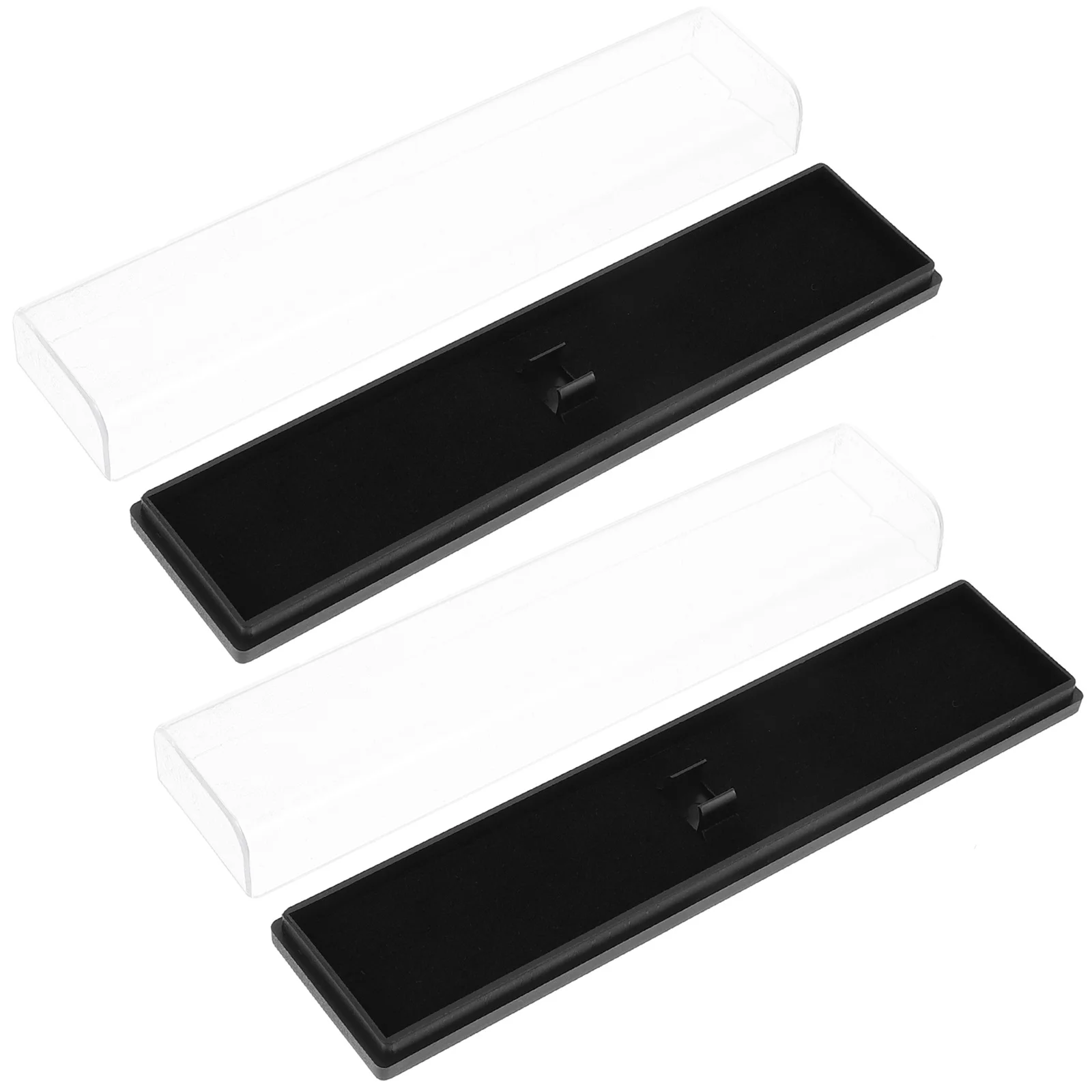 Estuches de bolígrafos transparentes, cajas de bolígrafos transparentes de plástico, contenedores de almacenamiento de lápices para papelería de estudiantes, ofertas escolares, 10 Uds.