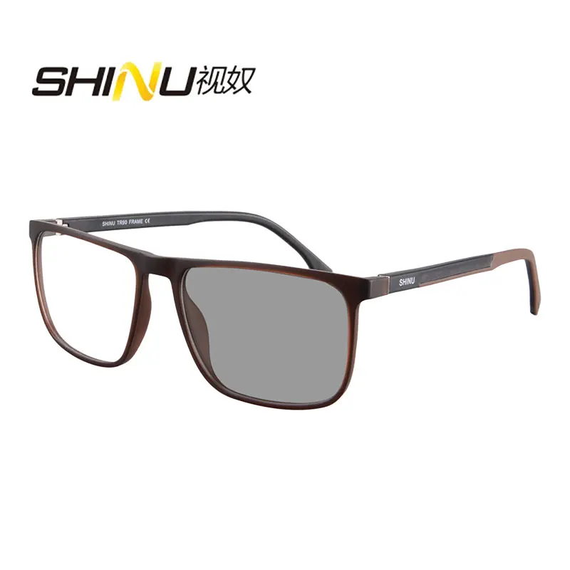 SHINU Men's glasses Photochromic Sunglasses Progressive reading glasses men Presbyopic  myopia glasses custom prescription