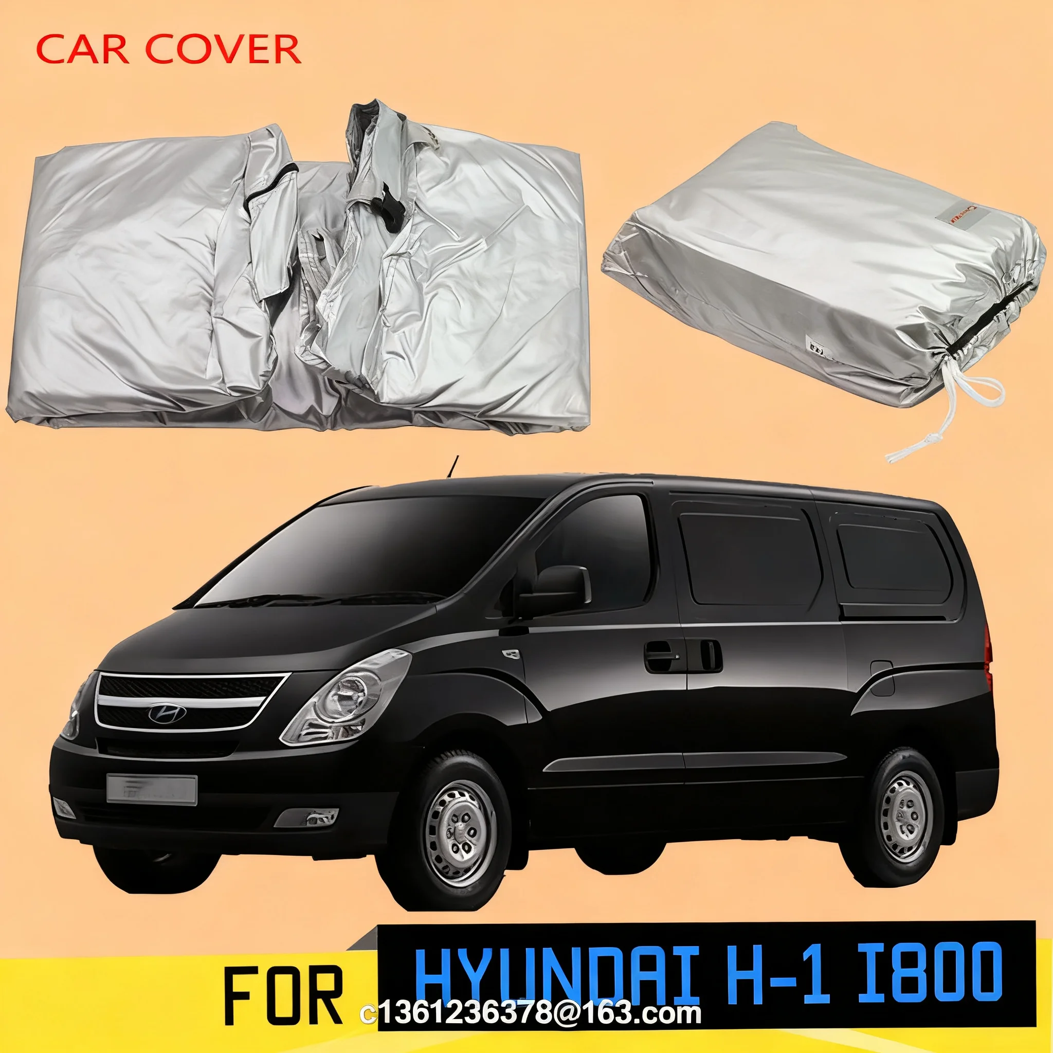 

For Hyundai H-1 i800 Grand Starex Car Cover Sun Shade Anti-UV Rain Snow Scratch Resistant MPV Cover Windproof