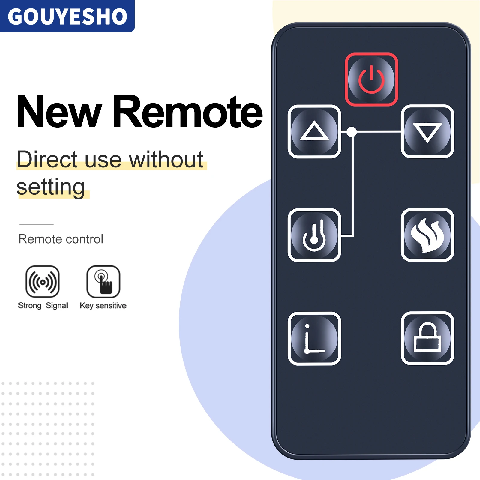 New Remote Control For Intertek Insert Electric Fireplace IF-60FSB IF-70FSB IF-50FSB