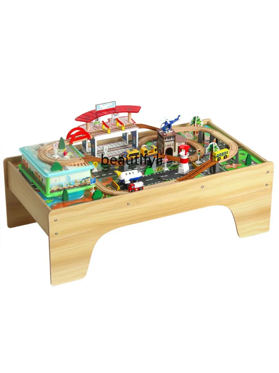 

Car electric small train train high speed wooden track toy large sliding wooden urban transportation