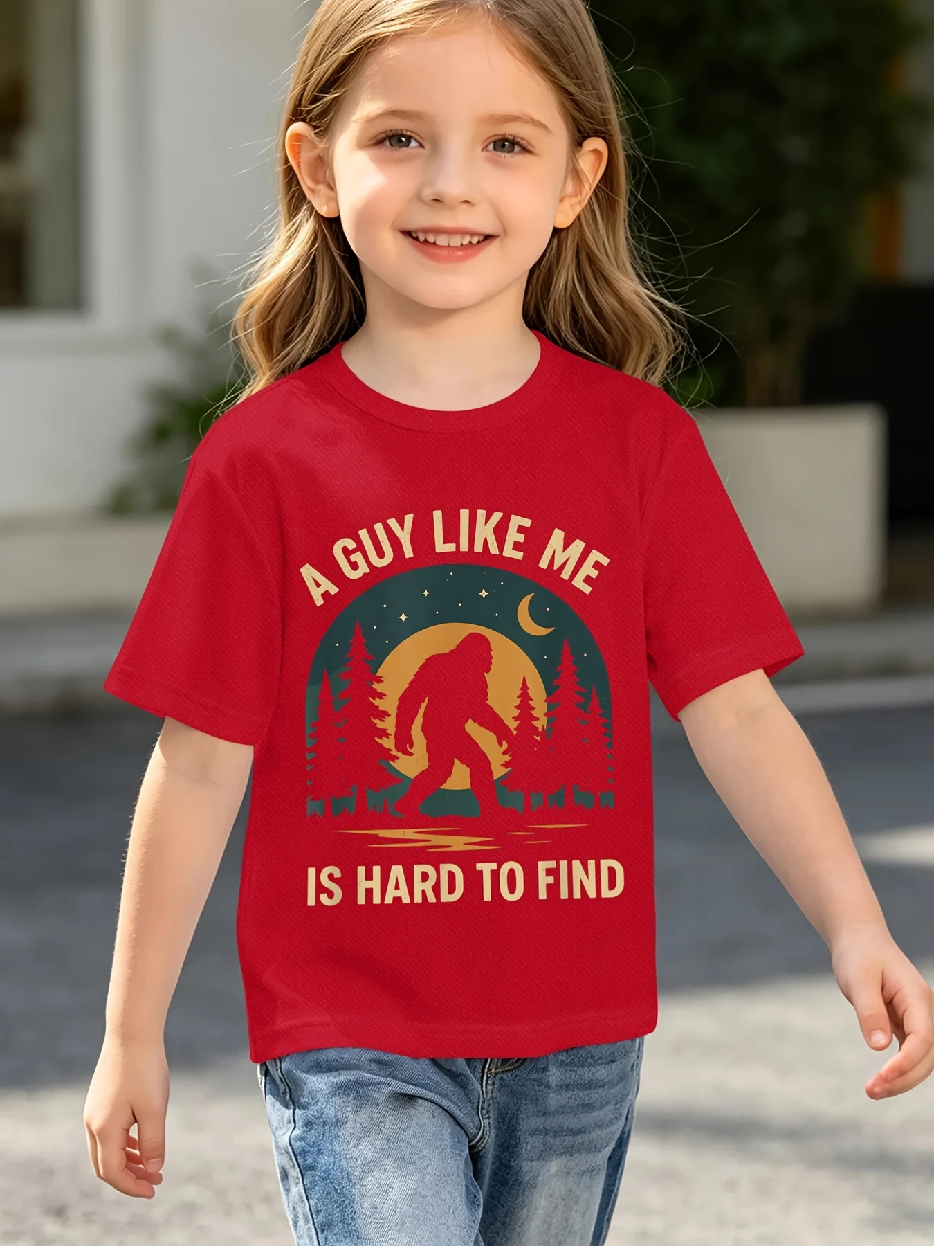 Kids Outdoor Quotes - Vintage Bigfoot Forest Night Quote Funny