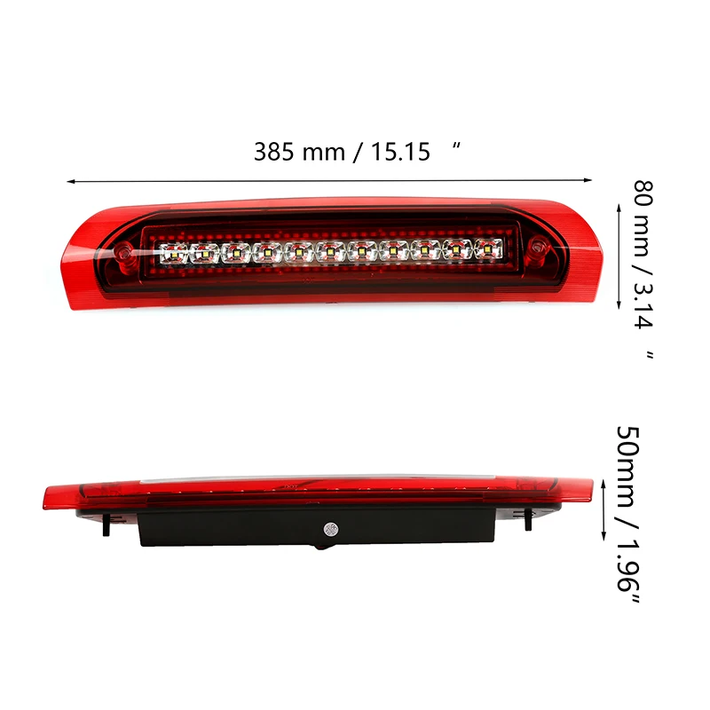 LED High Mount Brake Light For Dodge Ram 1500 2500 3500 4500 5500 2002-2018 LED Ring Light Guide High Mount The Third Brake Lamp